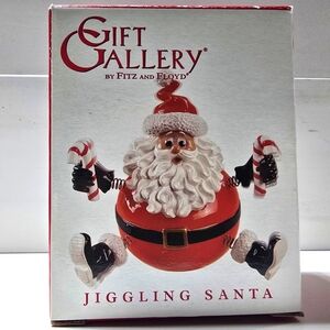 NIB Fitz & Floyd jiggling santa